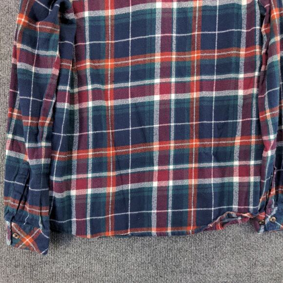 Natural Reflections Womens Button-Up Shirt Large Blue Red Plaid Chest Pocket - Picture 7 of 12
